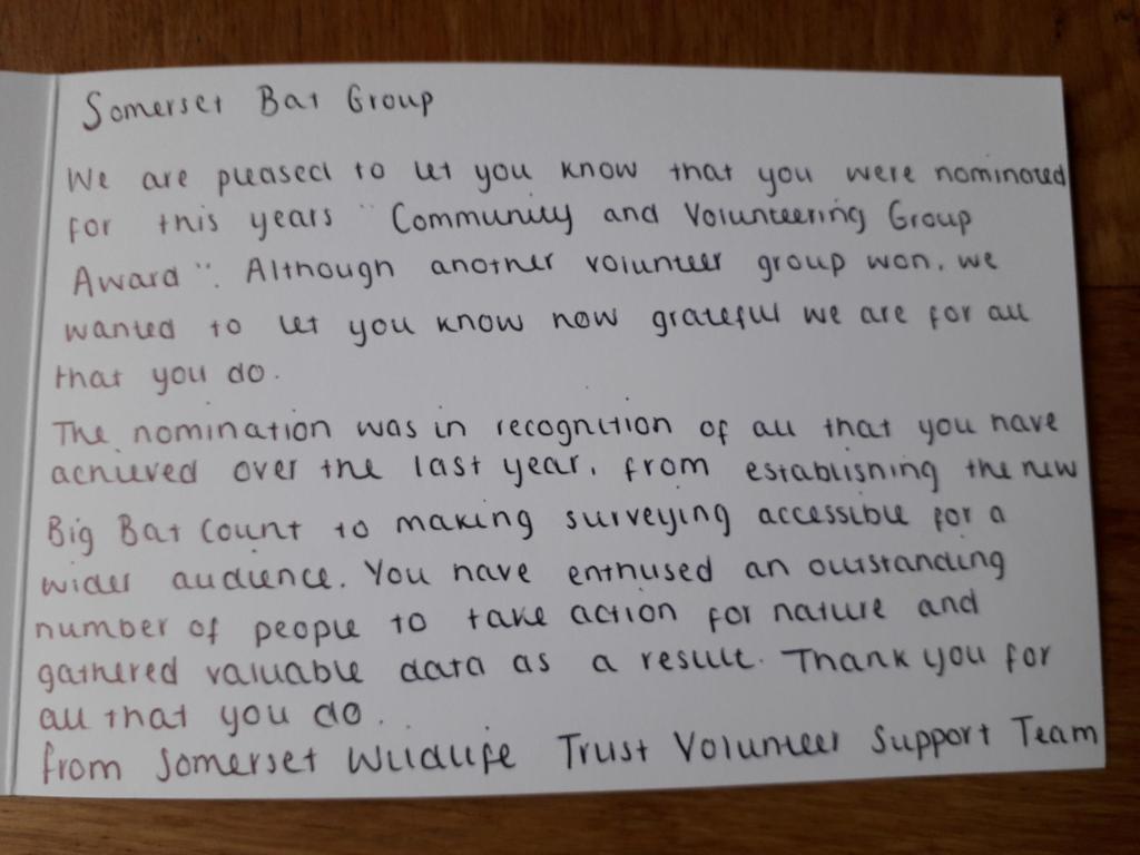 SWT nomination for Community and Volunteering Award 2022