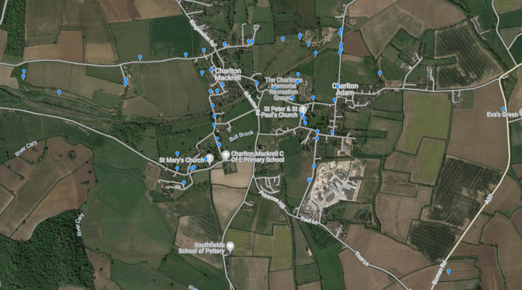 Charlton Mackrell Results Map - 24Aug23
