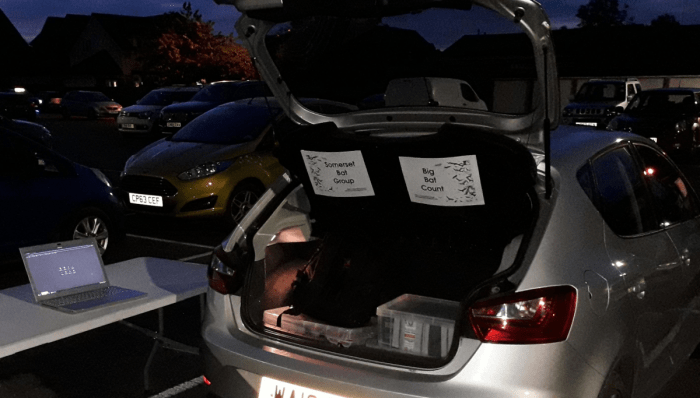 Highbridge Big Bat Count HQ, in a car park!